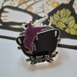 Purple and Black Cauldron Enamel Pin